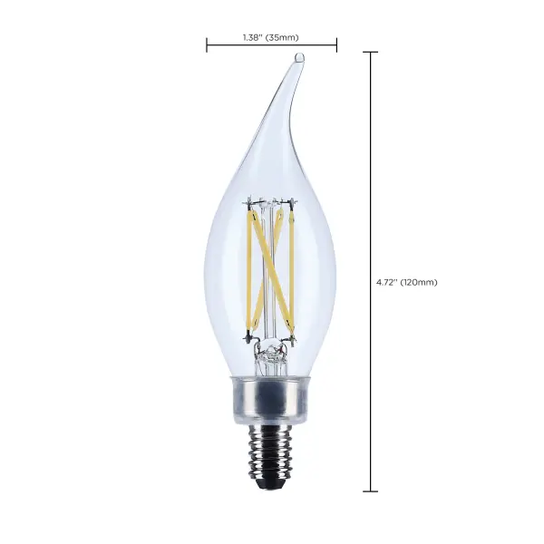 5.5 Watt CA10 LED - Candelabra Base - Clear - 3500K CCT - 120 Volt - Image 8