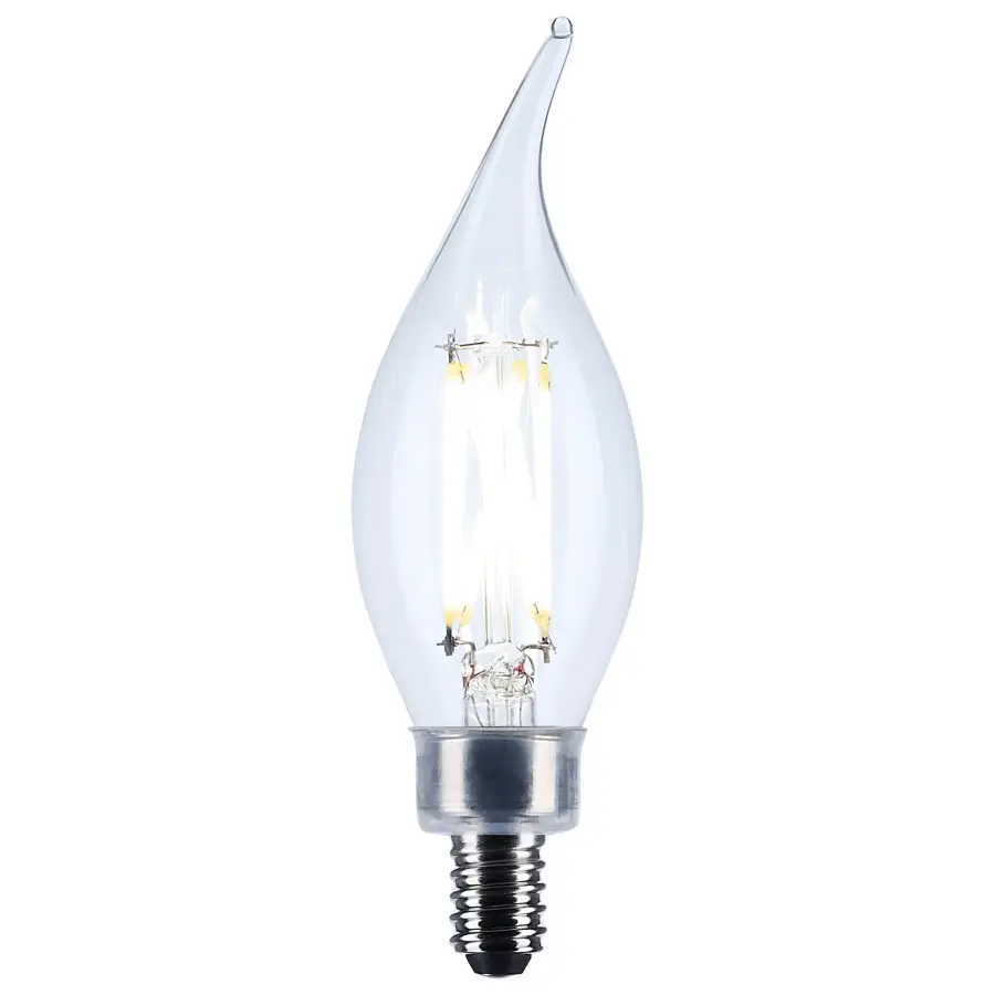 5.5 Watt CA10 LED - Candelabra Base - Clear - 5000K CCT - 120 Volt - Image 2