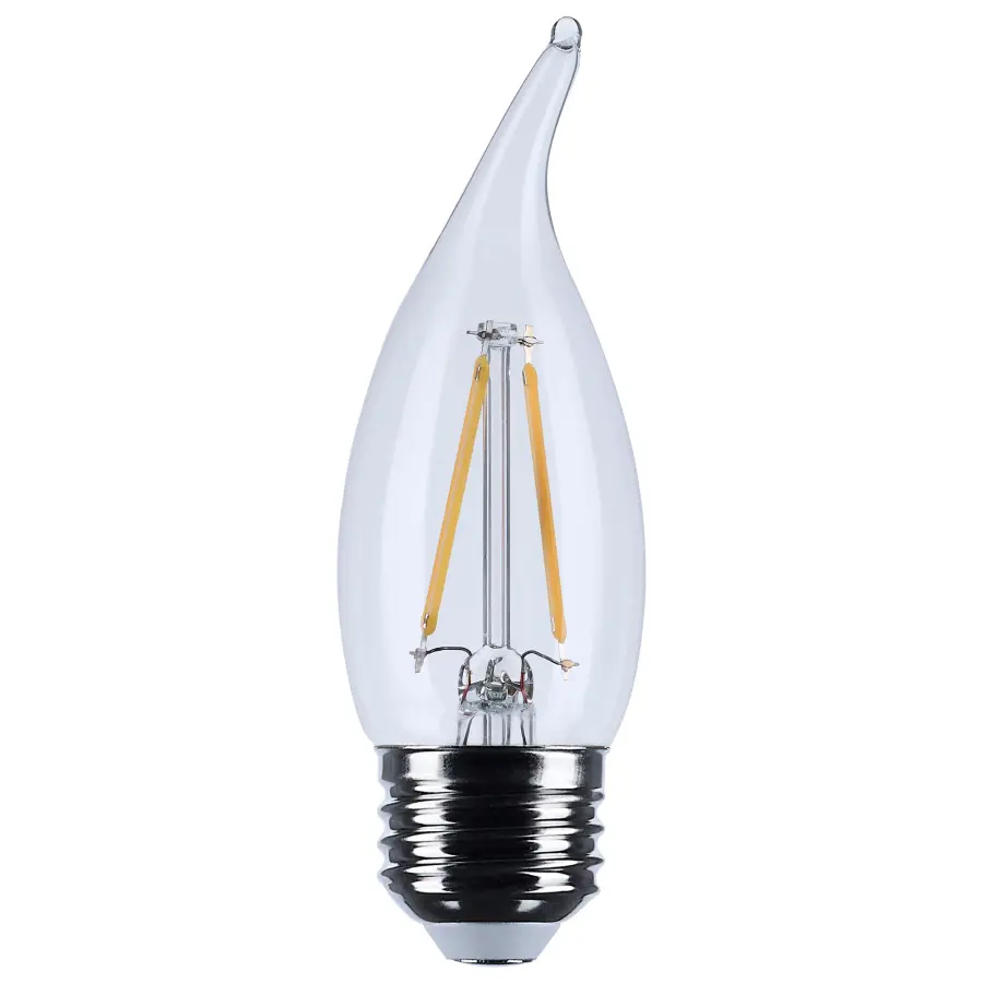 3 Watt CA10 LED - Medium Base - Clear - 3000K CCT - 120 Volt - Image 1