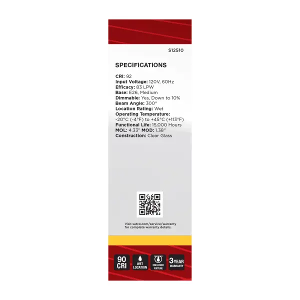 3 Watt CA10 LED - Medium Base - Clear - 3000K CCT - 120 Volt - Image 5