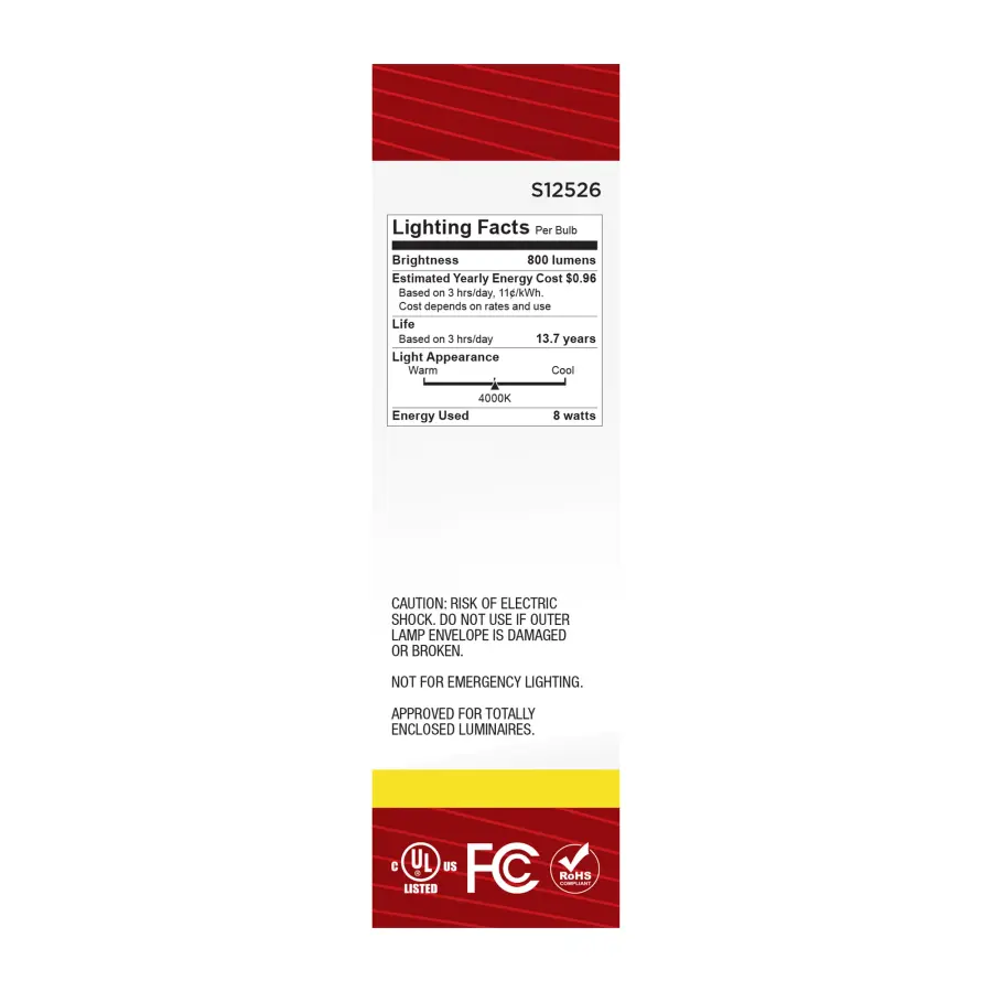 8 Watt T10 LED - Medium Base - Clear - 4000K CCT - 120 Volt - Image 5