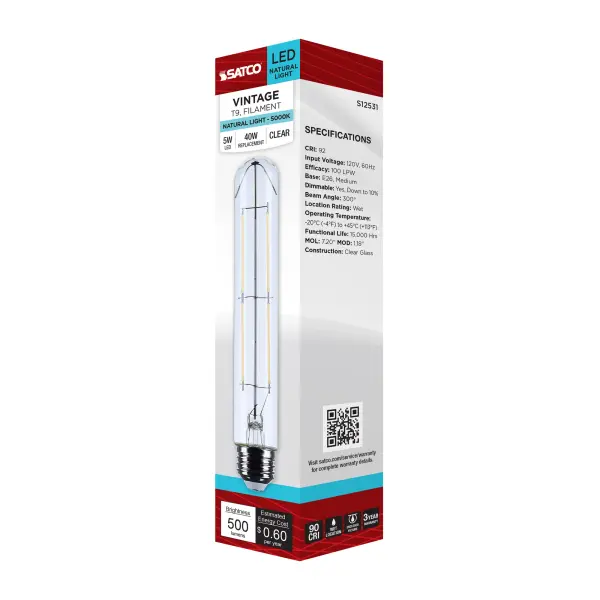 5 Watt T9 LED - Medium Base - Clear - 5000K CCT - 120 Volt - Image 7