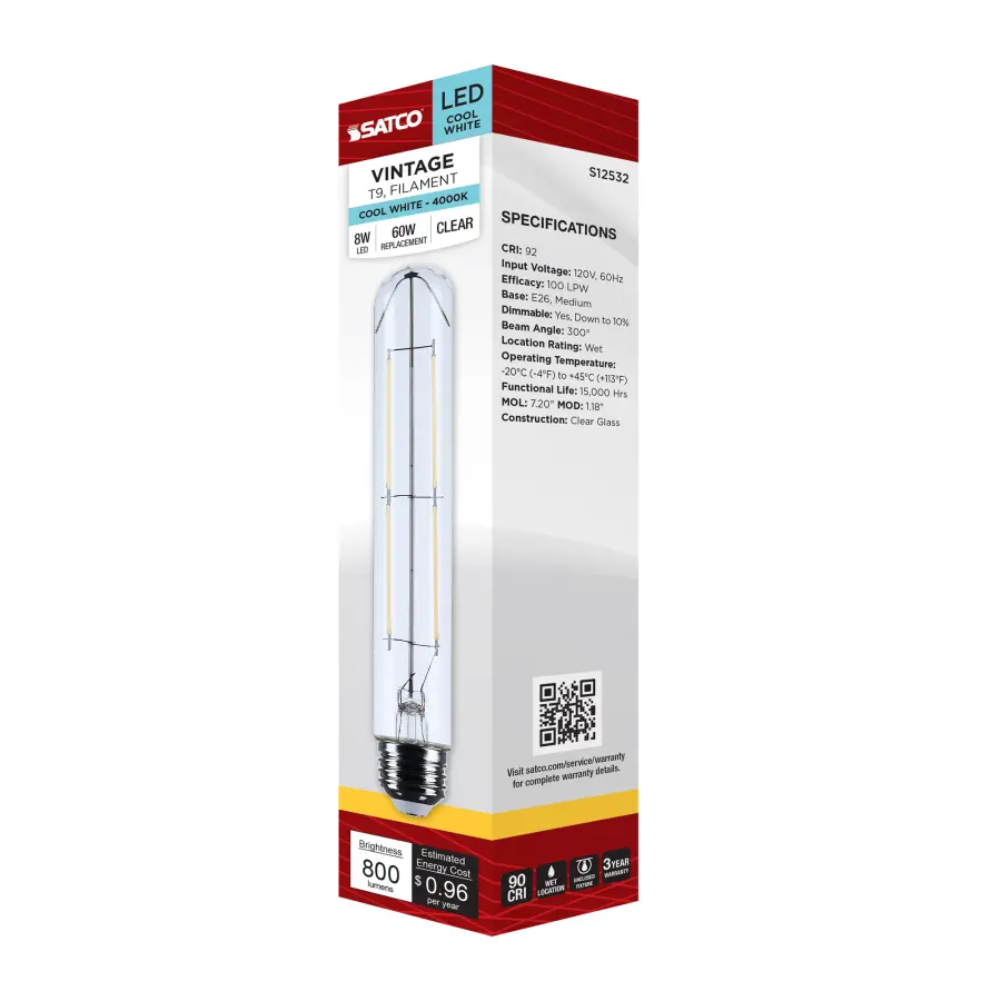 8 Watt T9 LED - Medium Base - Clear - 4000K CCT - 120 Volt - Image 7