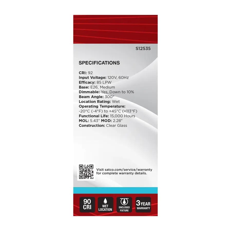 5 Watt ST19 LED - Medium Base - Clear - 5000K CCT - 120 Volt - Image 5