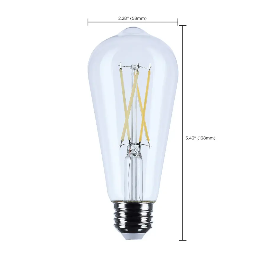 5 Watt ST19 LED - Medium Base - Clear - 5000K CCT - 120 Volt - Image 9