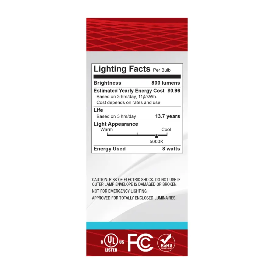 8 Watt ST19 LED - Medium Base - Clear - 5000K CCT - 120 Volt - Image 5