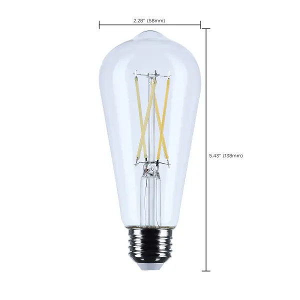 8 Watt ST19 LED - Medium Base - Clear - 5000K CCT - 120 Volt - Image 8