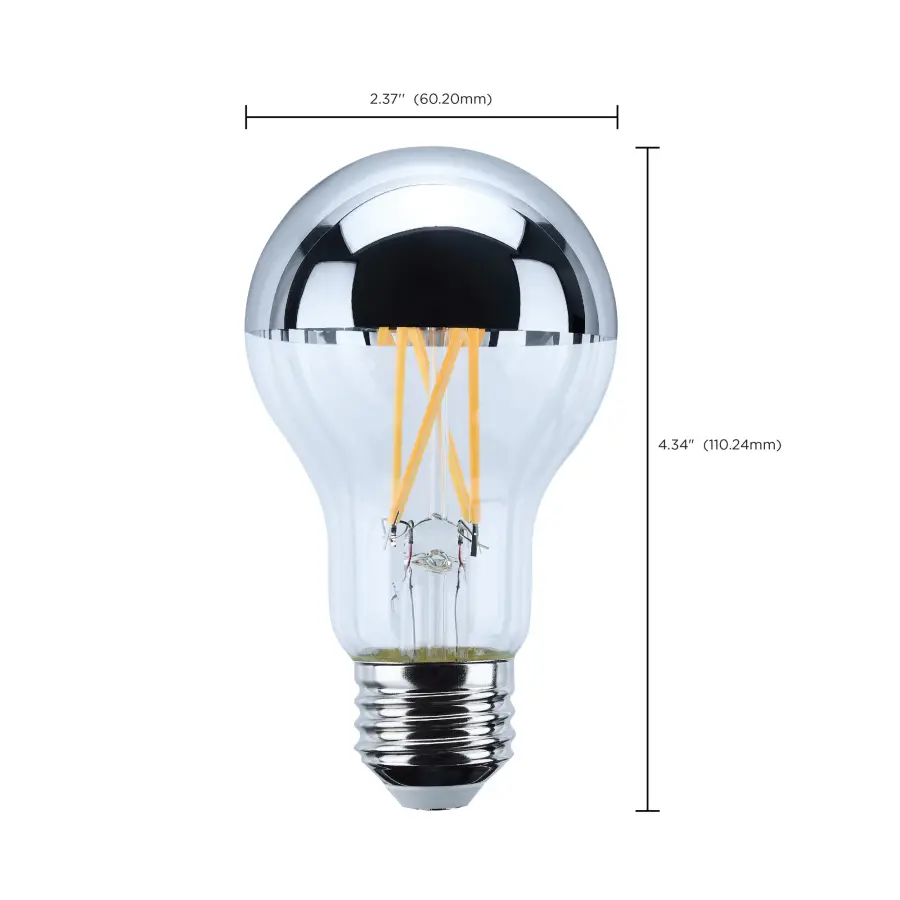 8 Watt A19 LED - Medium Base - 2700K CCT - Silver Crown - 60 Watt Replacement - Image 9