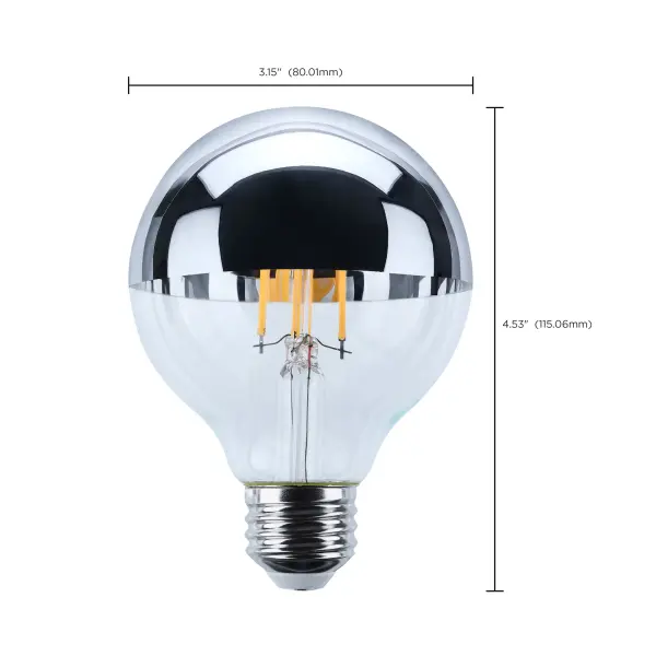 5.5 Watt G25 LED - Medium Base - 2700K CCT - Silver Crown - 60 Watt Replacement - Image 9