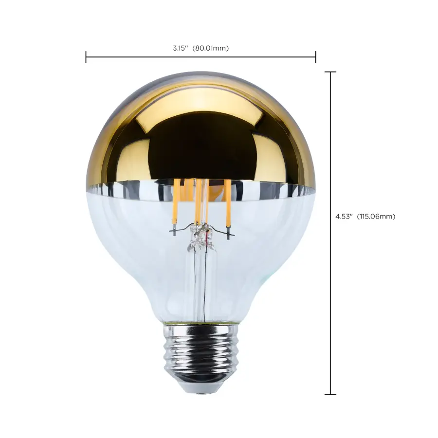5.5 Watt G25 LED - Medium Base - 2700K CCT - Gold Crown - 60 Watt Replacement - Image 9