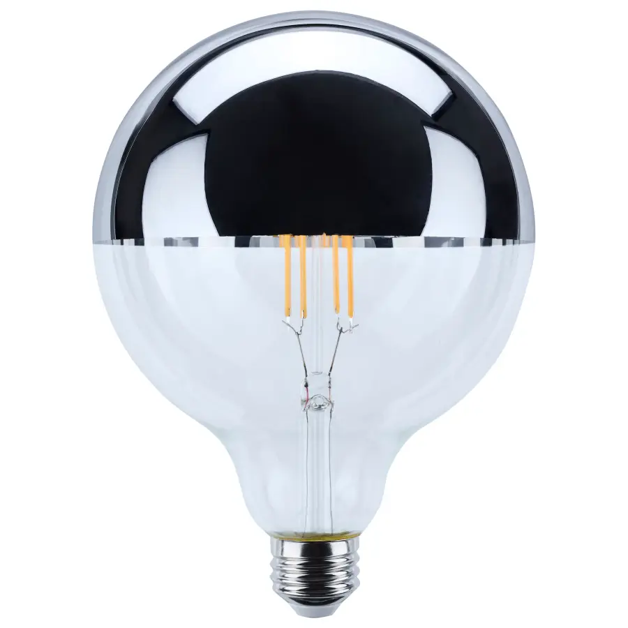 8 Watt G40 LED - Medium Base - 2700K CCT - Silver Crown - 100 Watt Replacement - Image 1