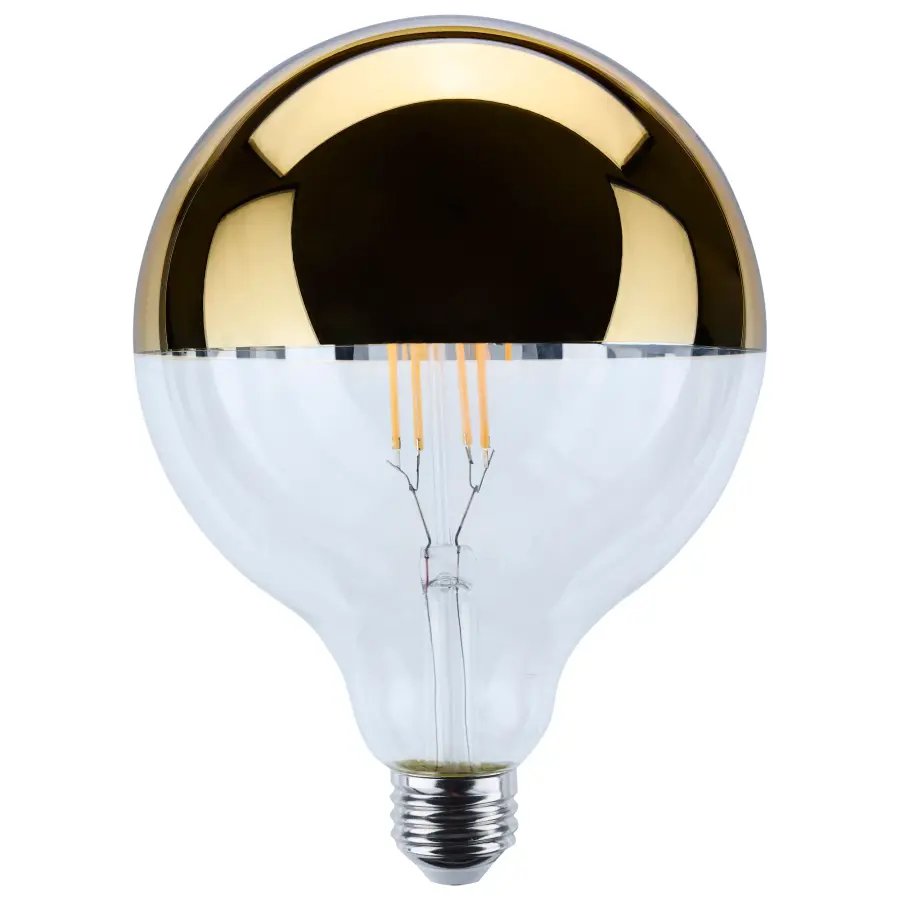 8 Watt G40 LED - Medium Base - 2700K CCT - Gold Crown - 100 Watt Replacement - Image 1