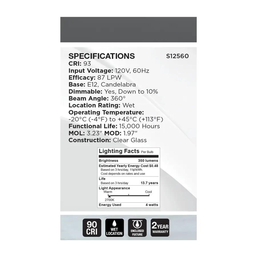 4 Watt G16.5 LED - Reminiscent - Flex Gray Coil Filament - E12 - 2700K - 120 Volt - Image 8