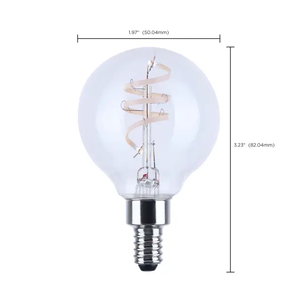 4 Watt G16.5 LED - Reminiscent - Flex Gray Coil Filament - E12 - 3000K - 120 Volt - Image 11