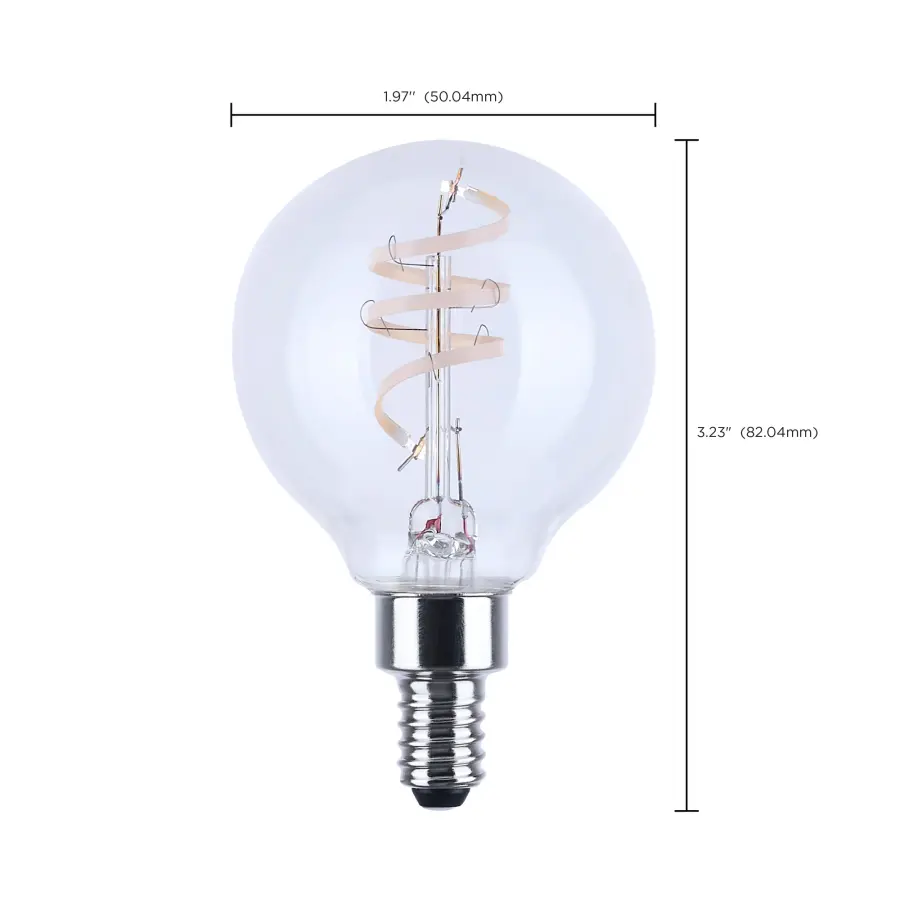 4 Watt G16.5 LED - Reminiscent - Flex Gray Coil Filament - E12 - 3000K - 120 Volt - Image 11