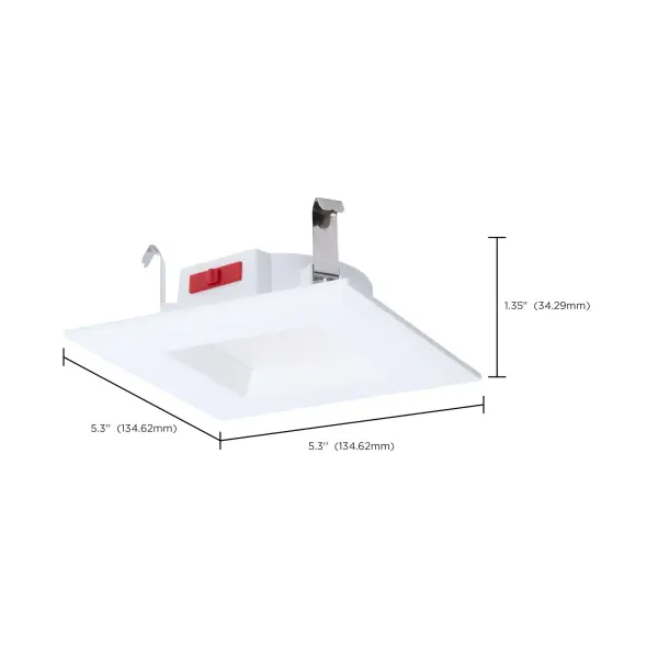 6 Watt LED Downlight Retrofit - 4 Inch - CCT Selectable - Square - White Finish - Image 14