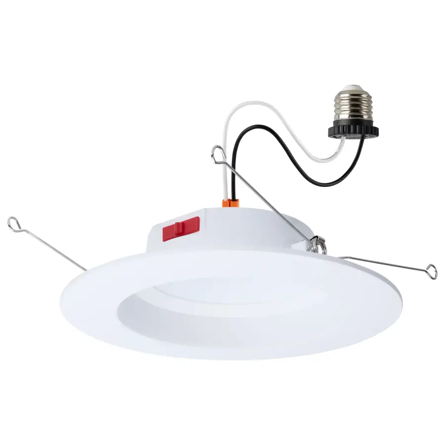 10 Watt LED Downlight Retrofit - 5-6 Inch - CCT Selectable - Round - White Finish - Image 1