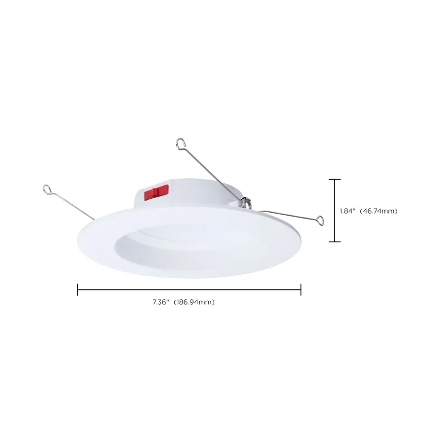 10 Watt LED Downlight Retrofit - 5-6 Inch - CCT Selectable - Round - White Finish - Image 14