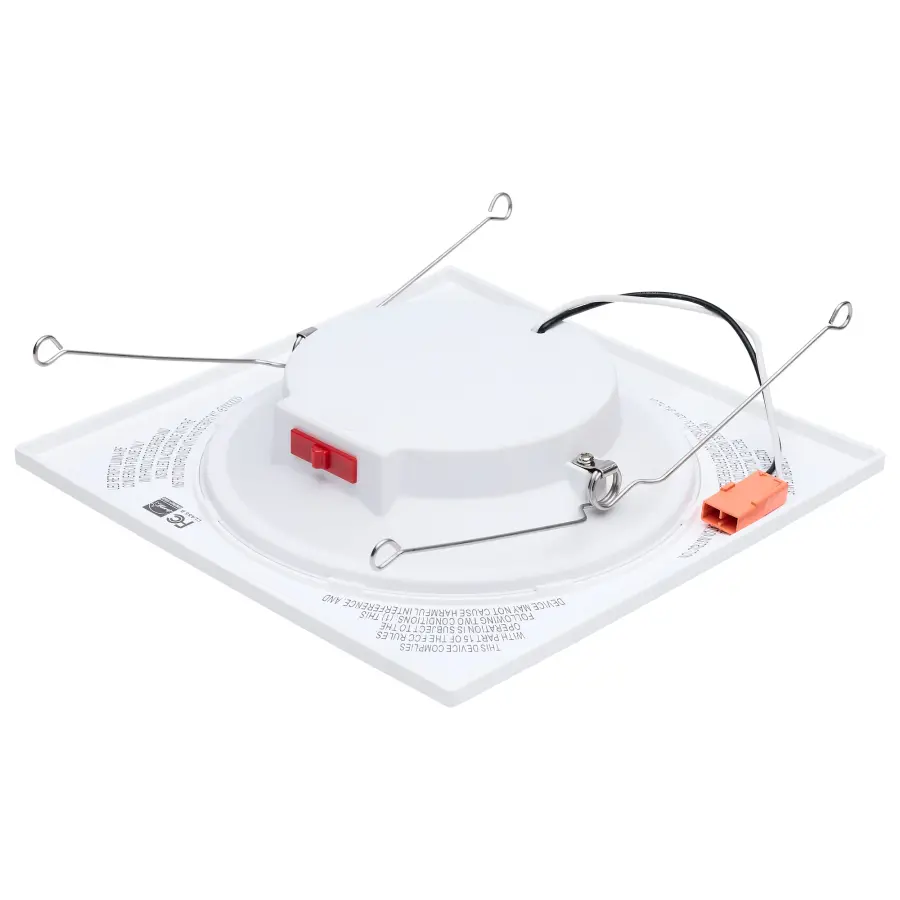 10 Watt LED Downlight Retrofit - 5-6 Inch - CCT Selectable - Square - White Finish - Image 2