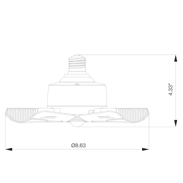 60 Watt LED Motion Sensor Utility Light 4000K - Medium base - Adjustable Beam Angle - 100-277 Volt - Image 7