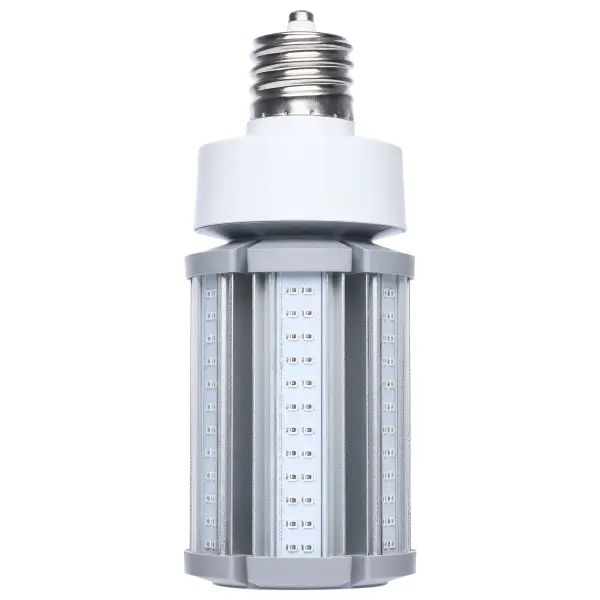 SATCO NUVO's Hi-Pro Amber Lamps are designed to provide wildlife-safe illumination in coastal and environmentally sensitive areas. Emitting a dedicated 585nm wavelength and a warm 1600K amber glow, these lamps minimize blue light emissions that can disrupt sea turtles and other nocturnal wildlife. Ideal for use around beachfront properties, marinas, docks, and piers, they offer reliable, energy-efficient performance in outdoor settings where responsible lighting is required. Available in 9W, 27W, and 50W models with E26 or EX39 bases, these corncob-style lamps deliver versatile installation options for a range of applications. Built for durability, each lamp is IP64 and IK06 rated, damp-location rated, and approved for use in enclosed fixtures. With a long 50,000-hour rated life and a 5-year warranty, SATCONUVO Hi-Pro Amber Lamps offer a dependable, eco-conscious lighting solution that prioritizes wildlife protection without compromising performance.