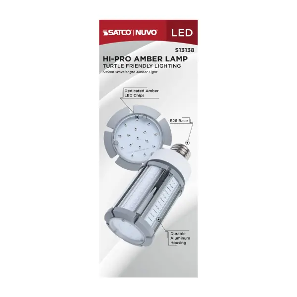 27 Watt - 1600K - Turtle Friendly 585Nm Amber Corncob - Image 9
