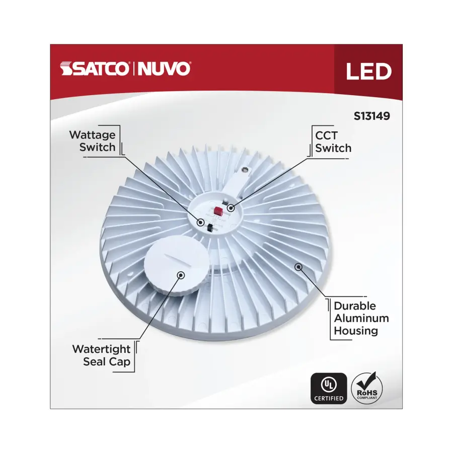 60/45/36 Watt LED HID Replacement - 3K/4K/5K CCT Selectable - Ballast Bypass - Extended Mogul Base - 120-277 Range Voltage - Image 12