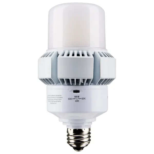 Satco's newest additions to the Hi-Pro, A-Plus LED family provides up to 85% in energy savings, and advanced features. CCT and wattage selectable capability means more versatility and custom-tailored light for specific applications. Designed to produce high-output light with over 300 degrees of illumination, these lamps are perfect for commercial bollard fixtures, post-top lighting and high ceiling applications, to name a few. A smaller jacket size and base up, down or horizontal use makes this our most versatile A-lamp to date.