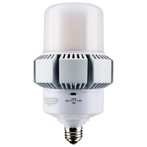 Satco's newest additions to the Hi-Pro, A-Plus LED family provides up to 85% in energy savings, and advanced features. CCT and wattage selectable capability means more versatility and custom-tailored light for specific applications. Designed to produce high-output light with over 300 degrees of illumination, these lamps are perfect for commercial bollard fixtures, post-top lighting and high ceiling applications, to name a few. A smaller jacket size and base up, down or horizontal use makes this our most versatile A-lamp to date.
