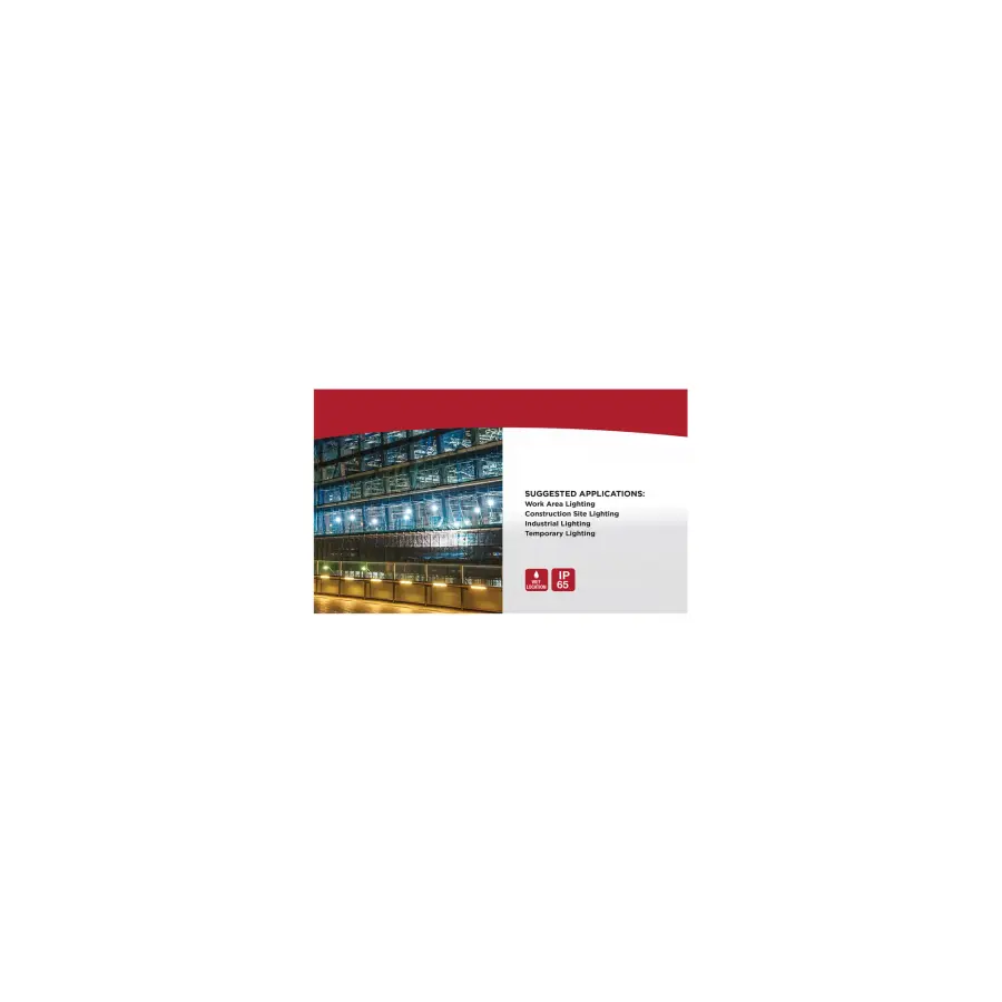 120 Watt LED High-Lumen Industrial/Commercial StringLight - 10 Interconnected Lamps - 5000K - 100 Foot Integrated Cord - 120 Volt - Image 10