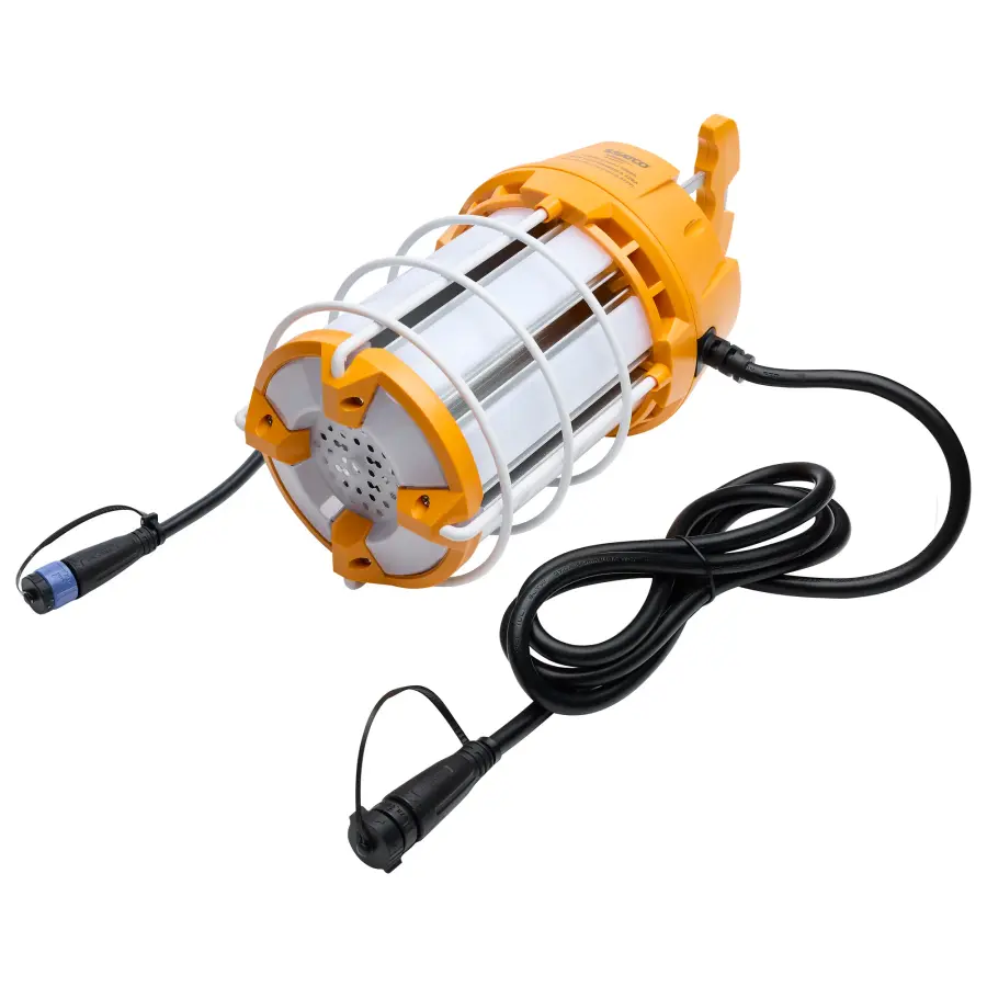 100 Watt LED Hi-Pro Temp Work Light - 5000K - Corncob Shape - 80 CRI - Orange Finish - Image 2