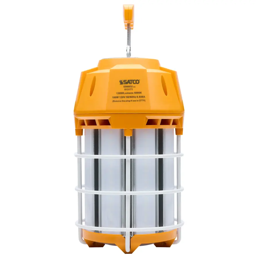 100 Watt LED Hi-Pro Temp Work Light - 5000K - Corncob Shape - 80 CRI - Orange Finish - Image 3