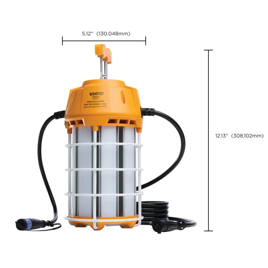 150 Watt LED Hi-Pro Temp Work Light - 5000K - Corncob Shape - 80 CRI - Orange Finish - Image 20