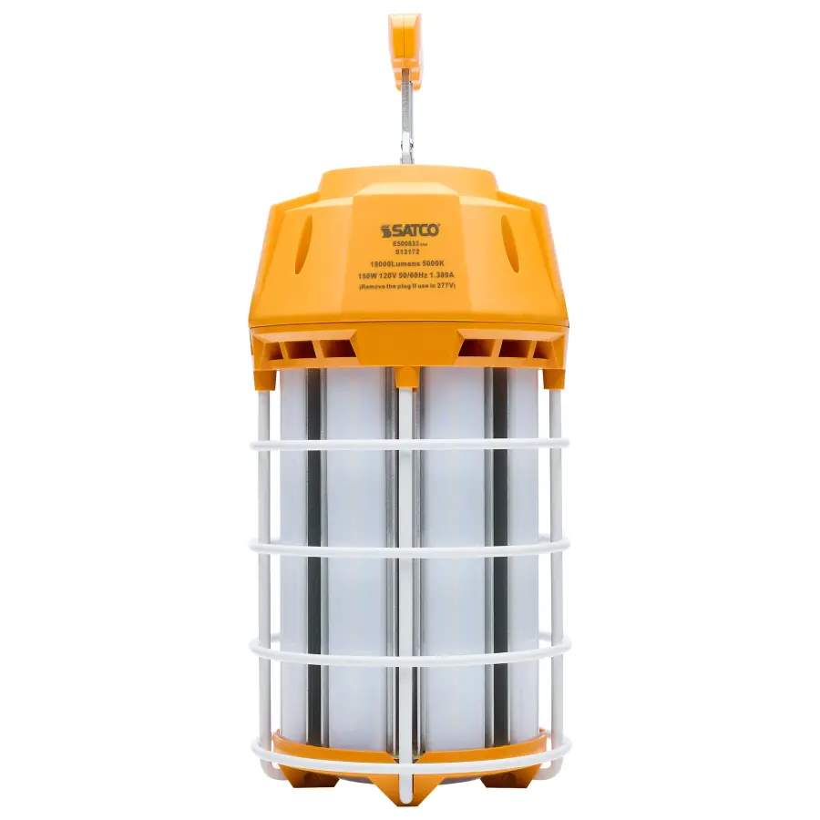 150 Watt LED Hi-Pro Temp Work Light - 5000K - Corncob Shape - 80 CRI - Orange Finish - Image 3