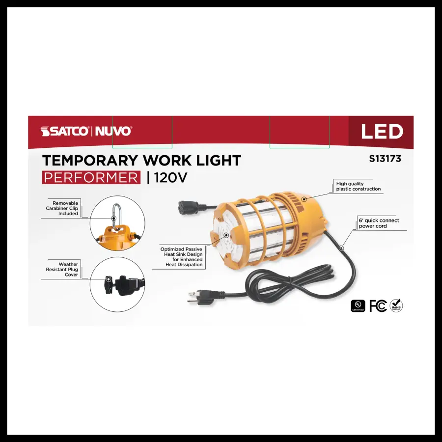 100 Watt LED Temporary Work Light - 5000K CCT - 120 Volt - Image 12