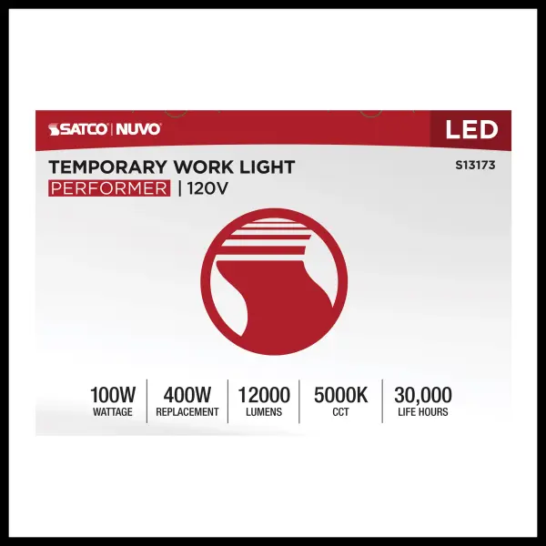 100 Watt LED Temporary Work Light - 5000K CCT - 120 Volt - Image 15