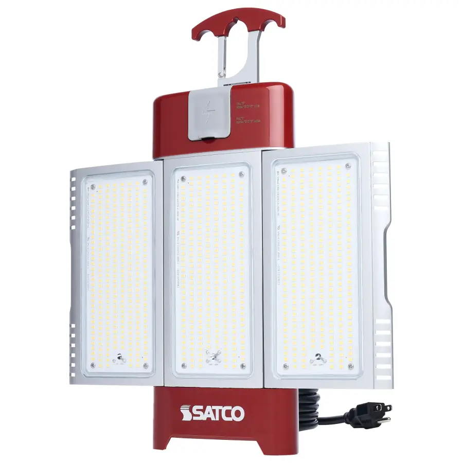 30/70/100/120 Watt LED Work Light with Remote - 5000K CCT - Red Finish - 120 Volt - Image 2