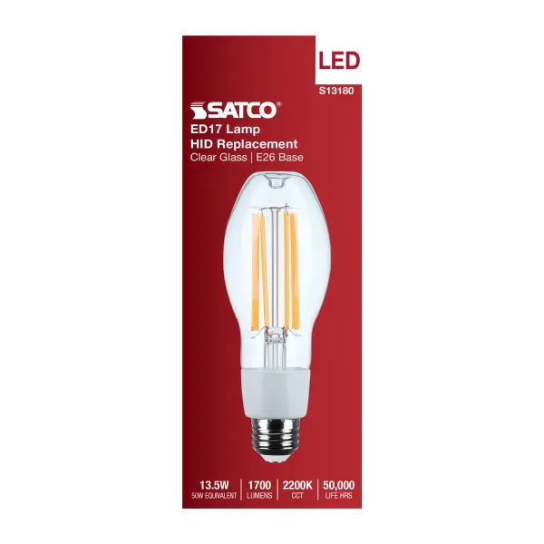 13.5 Watt LED HID Replacement - ED17 - 2200K - Medium Base - Clear - 120-277 Range Voltage - Image 4