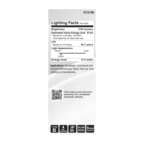 13.5 Watt LED HID Replacement - ED17 - 2200K - Medium Base - Clear - 120-277 Range Voltage - Image 6