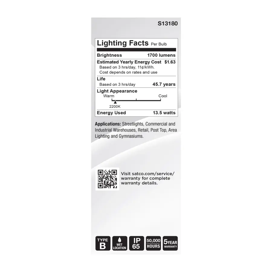 13.5 Watt LED HID Replacement - ED17 - 2200K - Medium Base - Clear - 120-277 Range Voltage - Image 6