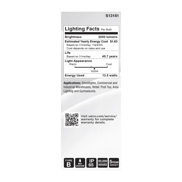 13.5 Watt LED HID Replacement - ED17 - 4000K - Medium Base - Clear - 120-277 Range Voltage - Image 5