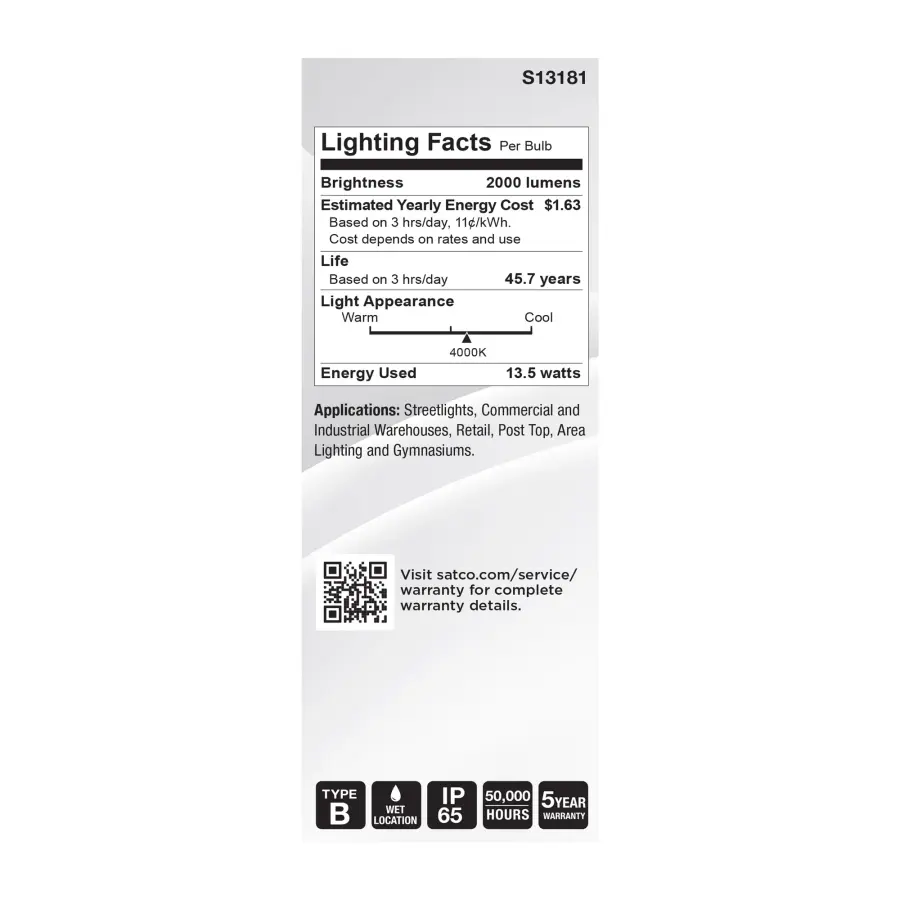 13.5 Watt LED HID Replacement - ED17 - 4000K - Medium Base - Clear - 120-277 Range Voltage - Image 5