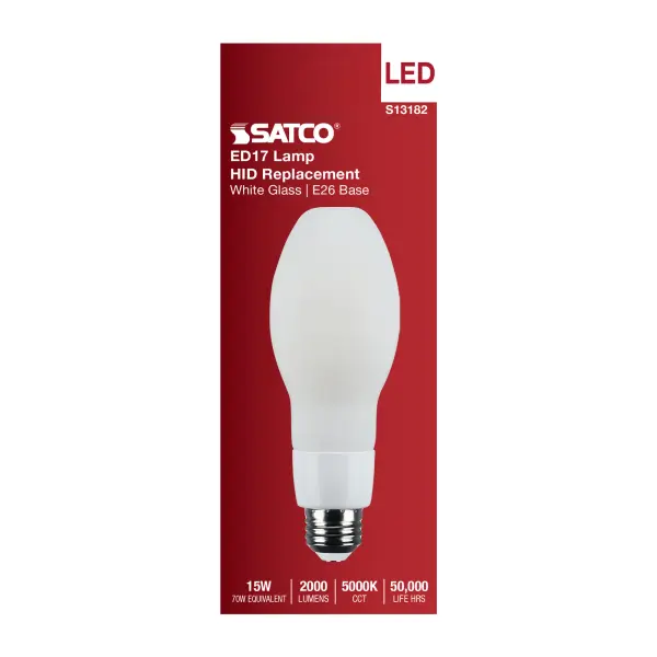 15 Watt LED HID Replacement - ED17 - 5000K - Medium Base - White - 120-277 Range Voltage - Image 4