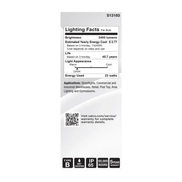 23 Watt LED HID Replacement - ED23.5 - 2200K - Medium Base - Clear - 120-277 Range Voltage - Image 6