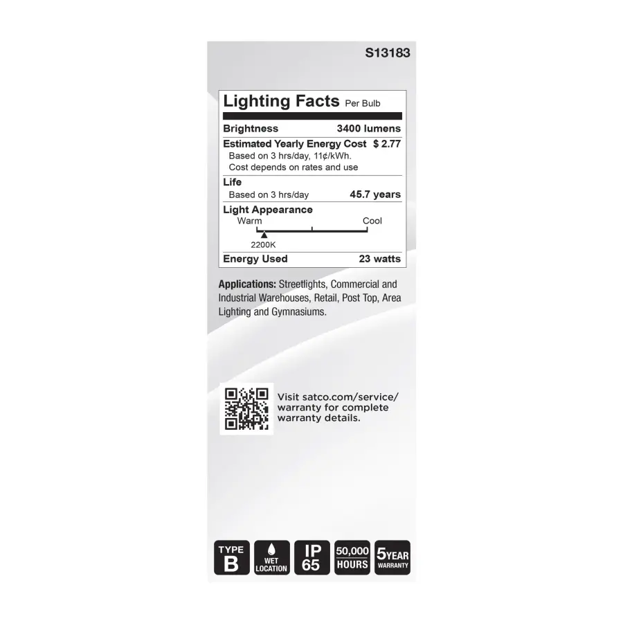 23 Watt LED HID Replacement - ED23.5 - 2200K - Medium Base - Clear - 120-277 Range Voltage - Image 6