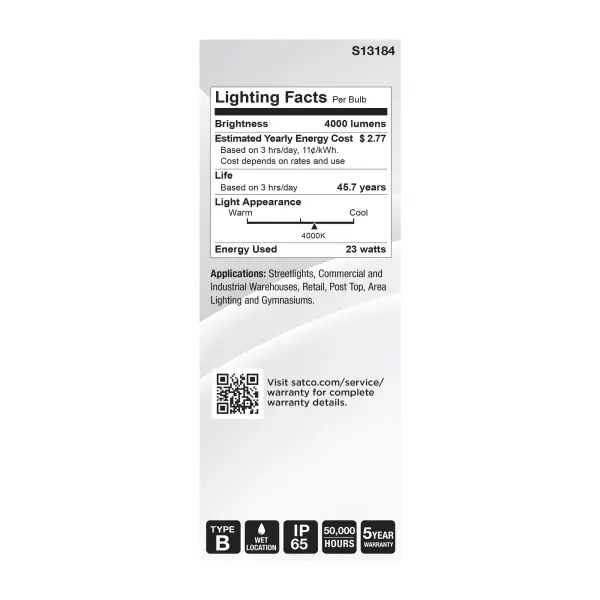 23 Watt LED HID Replacement - ED23.5 - 4000K - Medium Base - Clear - 120-277 Range Voltage - Image 5