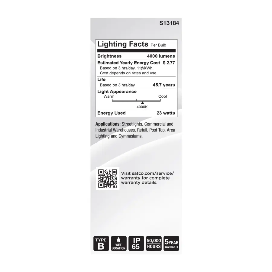 23 Watt LED HID Replacement - ED23.5 - 4000K - Medium Base - Clear - 120-277 Range Voltage - Image 5