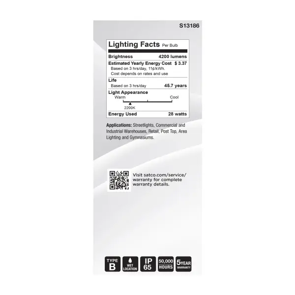 28 Watt LED HID Replacement - ED28 - 2200K - Extended Mogul Base - Clear - 120-277 Range Voltage - Image 6