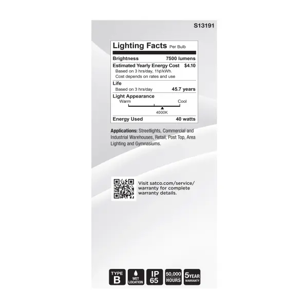 40 Watt LED HID Replacement - ED37 - 4000K - Extended Mogul Base - Clear - 120-277 Range Voltage - Image 6