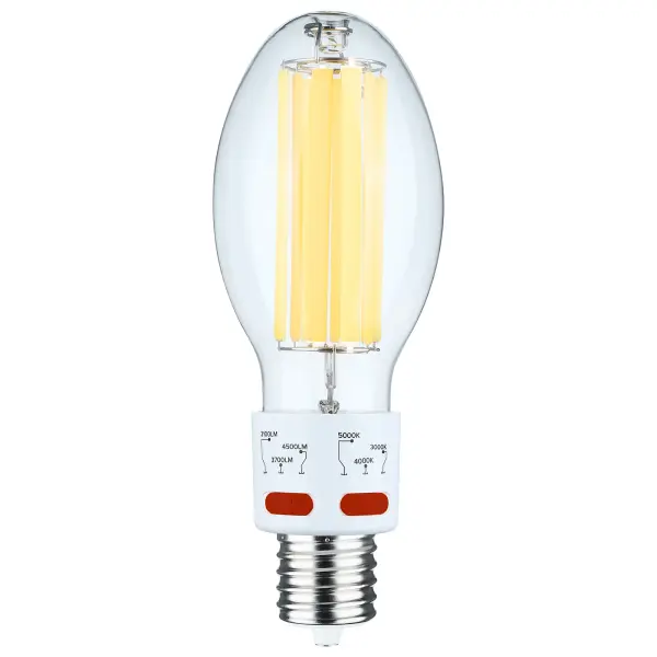 SATCO NUVO's LED HID Replacement Lamps are an energy efficient alternative to traditional HID lamps. Offered in a field selectable ED28 model or CCT selectable in ED28 and ED37 models. Designed for use in type B ballast bypass applications, these lamps make the transition to LED lamps easy. Enjoy long-lasting and low-maintenance lighting in warehouses, post top and area lights, gymnasiums and more.